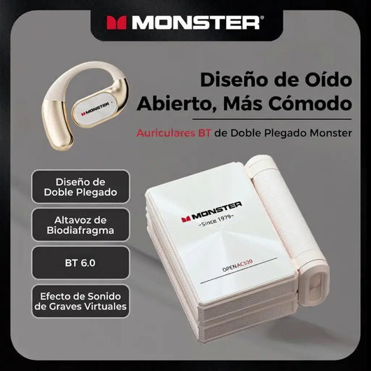 Auriculares Monster® Bluetooth Plegables 165H Open AC530