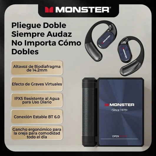 Auriculares Monster® Bluetooth Plegables 165H Open AC530